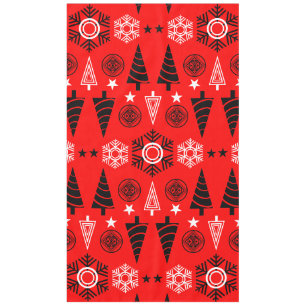 Mantel Navidades De Art Nouveau Rojo Y Negro
