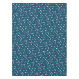 Mantel Navidades de bayas rojas con motivos azules