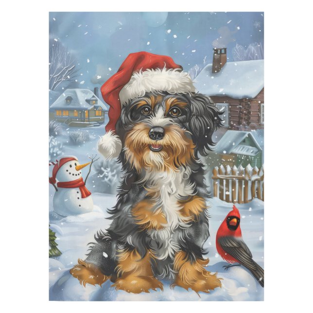 Mantel Navidades de Bernedoodle Dog Winter Wonderland (Anverso)