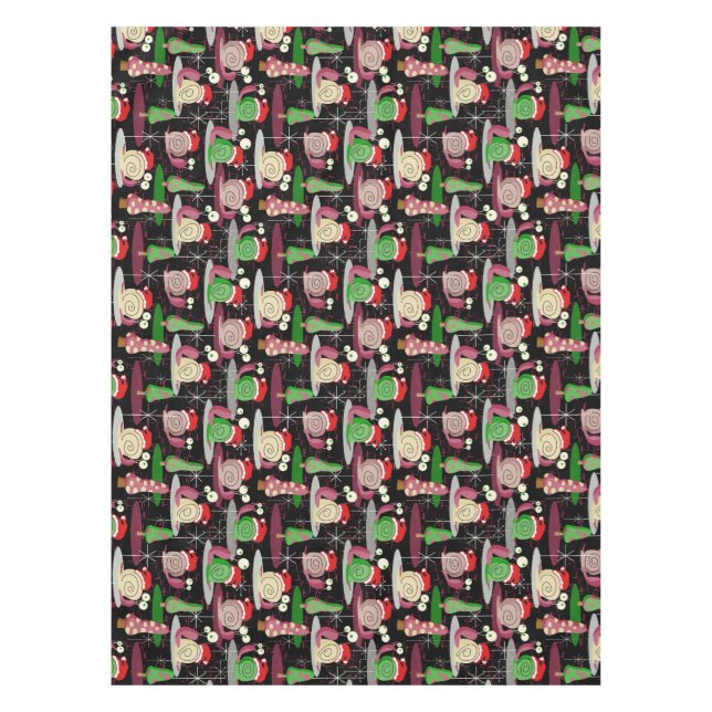 Mantel Navidades de caracoles atómicos - Modernos de medi (Anverso)