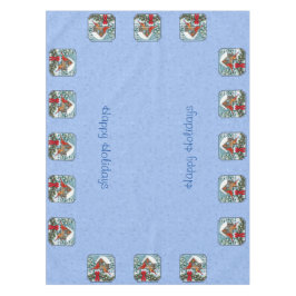 Mantel Navidades de Cardenales Festín Azul