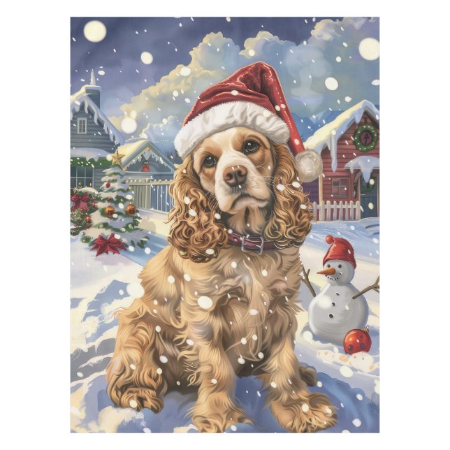 Mantel Navidades de Cocker Spaniel Winter Wonderland (Anverso)