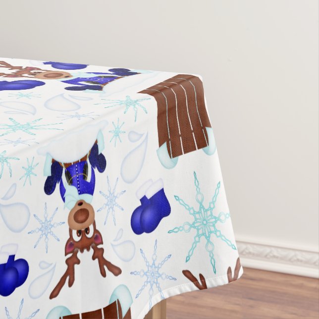 Mantel Navidades de Kasky Azul festivo reno (In Situ)