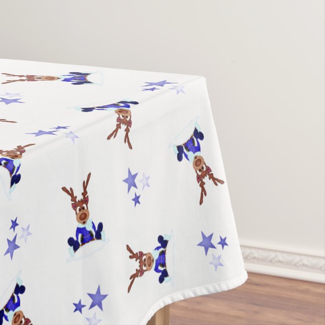Mantel Navidades de Kasky Azul festivo reno (In Situ)