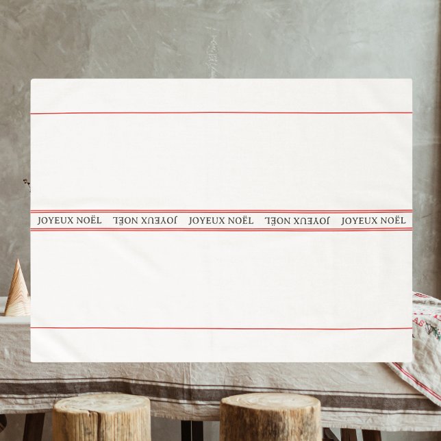 Mantel Navidades de la franja tradicional francesa Joyeux (Subido por el creador)