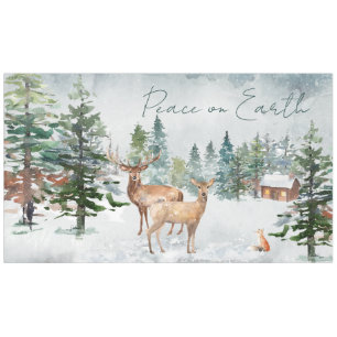 Mantel Navidades de la Paz en la Tierra de Animales Fores