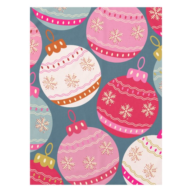 Mantel Navidades de los Ornamentos Festividad (Anverso)