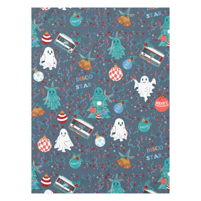 Mantel navidades de música cassette fantasma (Anverso)