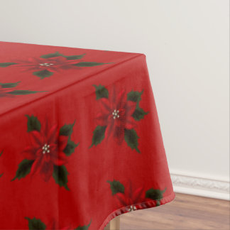 Mantel Navidades de Poinsettia Roja