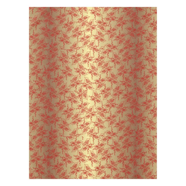 Mantel Navidades de rojo y oro (Anverso)