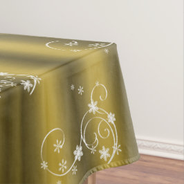 Mantel Navidades de Swirls Gold y White