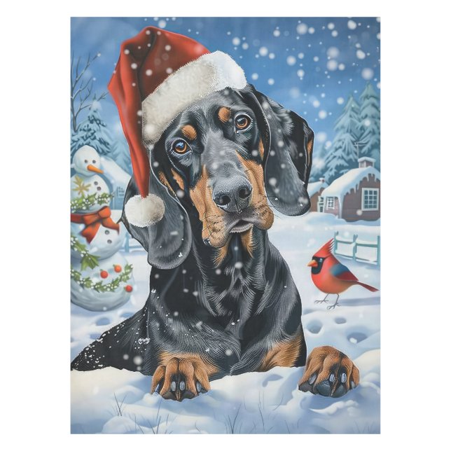 Mantel Navidades del Bluetick Coonhound Dog Winter Wonder (Anverso)