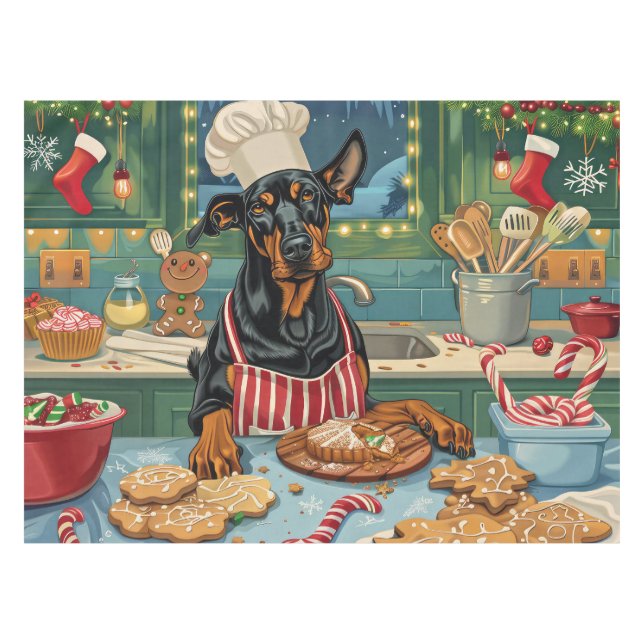 Mantel Navidades del Festival Doberman Pinscher Holiday B (Frente (Horizontal))