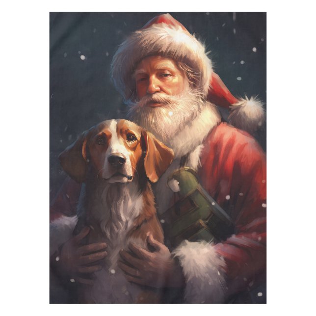 Mantel Navidades del Foxhound Santa Claus en inglés (Anverso)