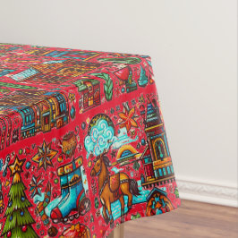 Mantel Navidades del patrón occidental divertidos rojos