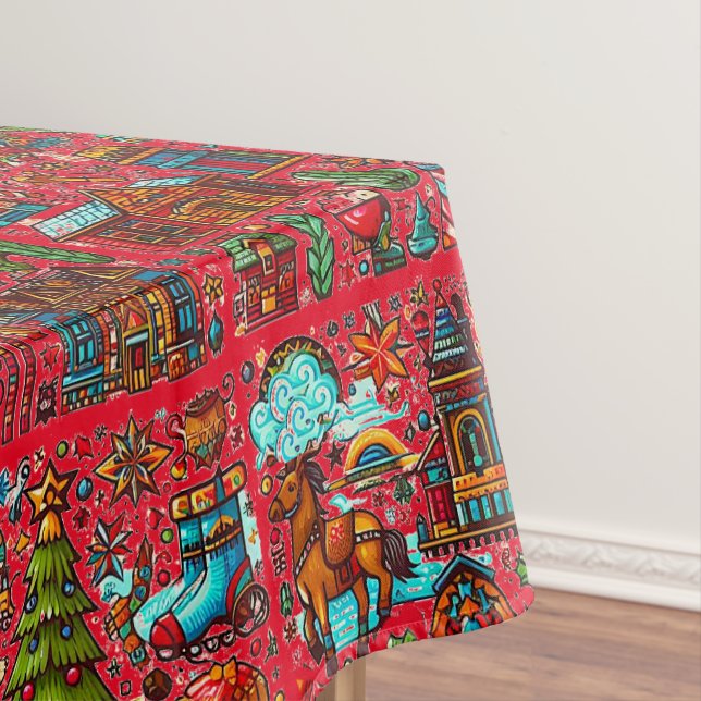 Mantel Navidades del patrón occidental divertidos rojos (In Situ)