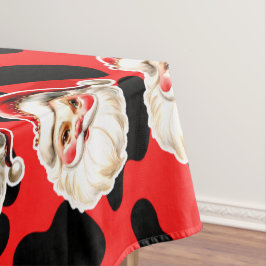 Mantel Navidades del Retro Santa Claus del Leopardo Rojo