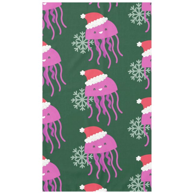 Mantel navidades feos jellyfish santa snowflake (Anverso)