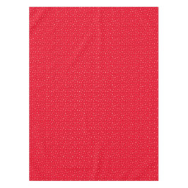 Mantel Navidades festejan el rojo con copos de nieve blan