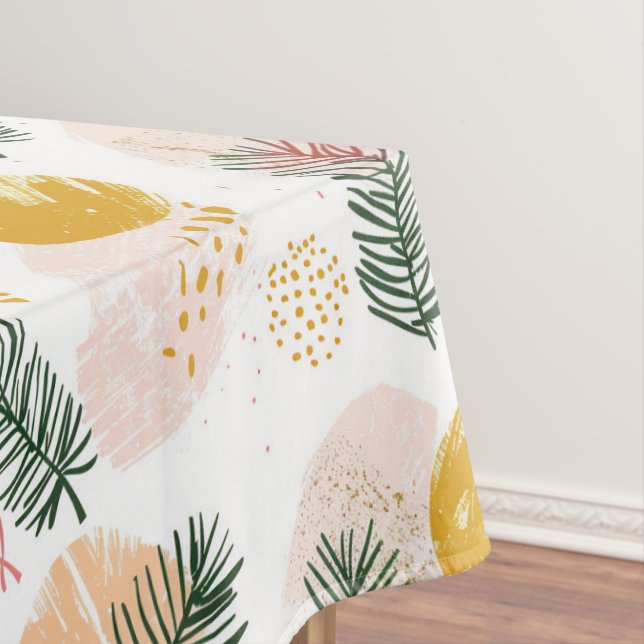 Mantel Navidades festivos con acentos verdes, dorados y r (In Situ)