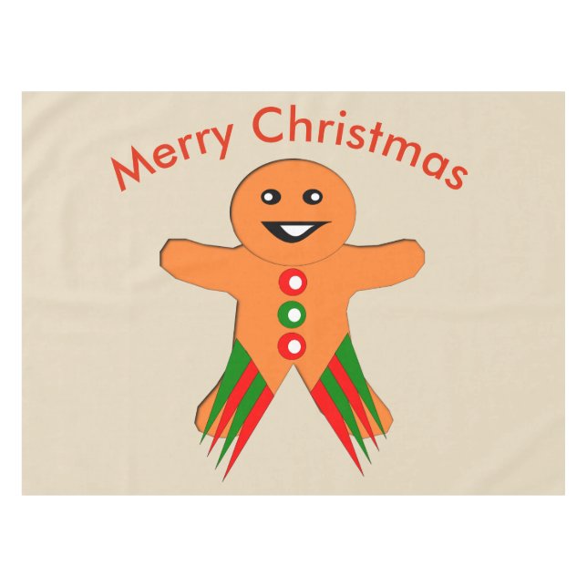 Mantel Navidades Fiesta Gingerbread Man Tablecloth (Frente (Horizontal))