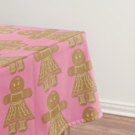 Mantel Navidades Gingerbread Chica Pink Tablecloth