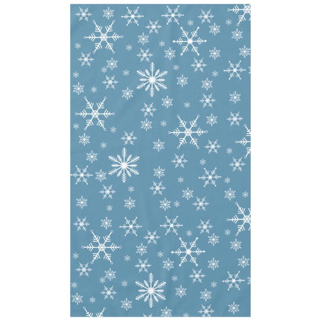 Mantel Navidades Hacen Snowflake Con El Azul (Anverso)