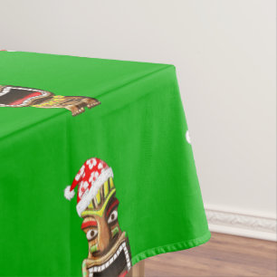 Mantel Navidades hawaianos Santa Tiki