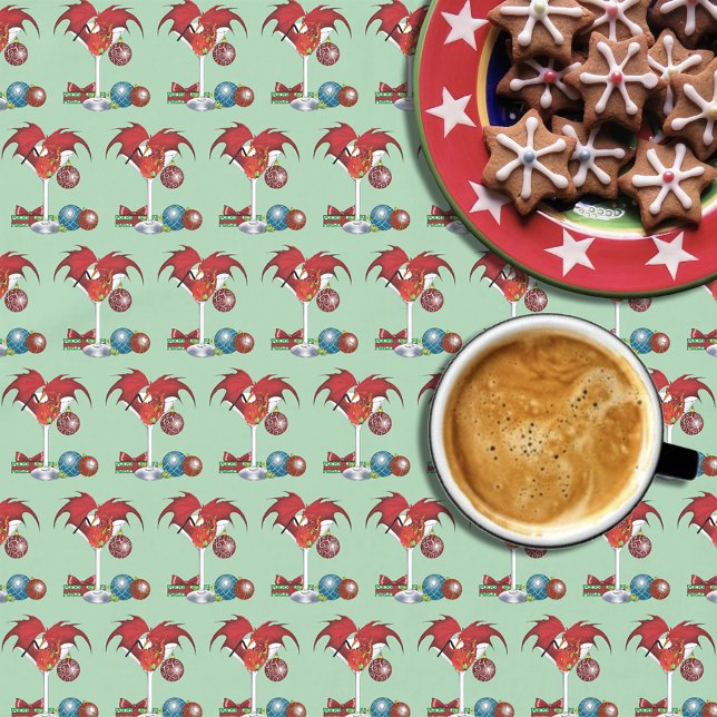 Mantel Navidades Holiday Joy Dragon (Subido por el creador)