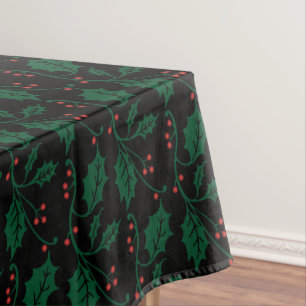 Mantel Navidades Holly en verde festivo
