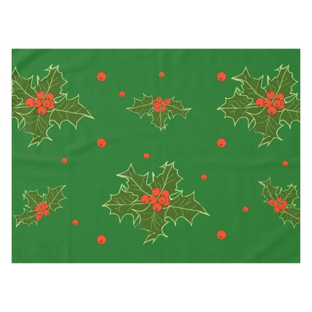Mantel Navidades Holly Red Berries (Frente (Horizontal))