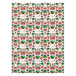 Mantel Navidades lindos y festivos de reno rojo