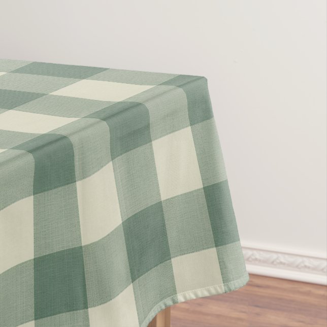Mantel Navidades modernos de Gingham verde Rústico (In Situ)
