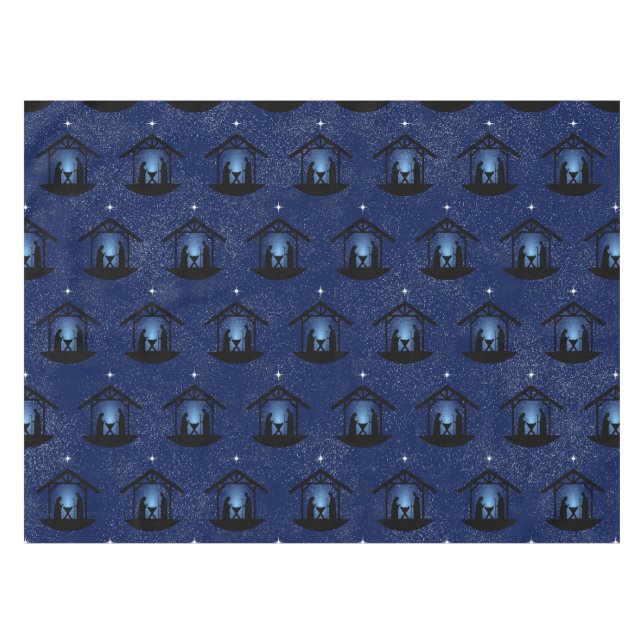 Mantel Navidades Natividad Escena religiosa (Frente (Horizontal))