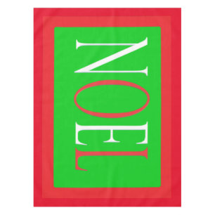 MANTEL NAVIDADES NOEL DISEÑAN DISEÑO BLANCO ROJO Y VERDE