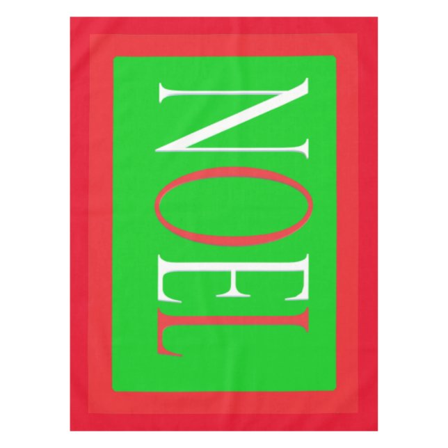 MANTEL NAVIDADES NOEL DISEÑAN DISEÑO BLANCO ROJO Y VERDE (Anverso)