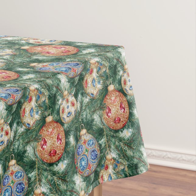 Mantel Navidades Ornamentos De Joyas En Pino (In Situ)