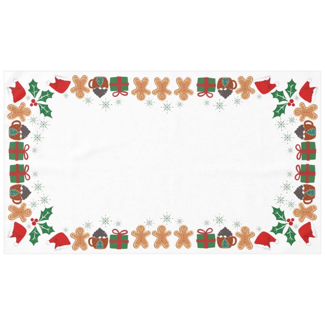 Mantel Navidades Personalizado Cotton Tablecloth, 60"x104 (Frente (Horizontal))