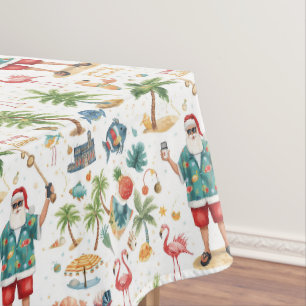 Mantel Navidades pesqueros con tema de Santa Claus