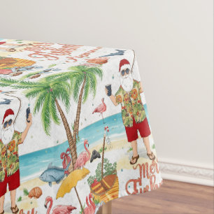Mantel Navidades pesqueros con tema de Santa Claus