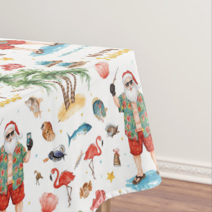 Mantel Navidades pesqueros con tema de Santa Claus