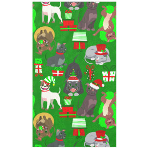 Mantel navidades pitbull perrito santa