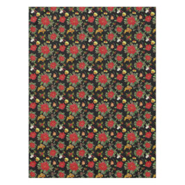 Mantel Navidades Poinsettias Bells Acorns Pine Cones