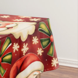 Mantel Navidades retro de la época Santa Claus y arcos
