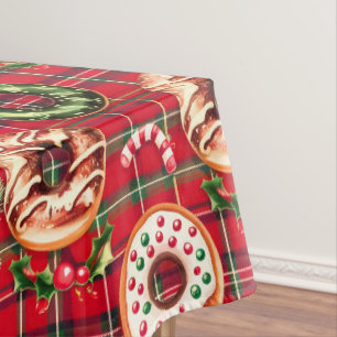 Mantel Navidades Retro Rojo Donan Red Tartán Plaid