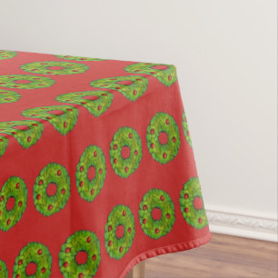Mantel Navidades rojos verdes Holly Wreath Cookie Holiday