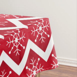 Mantel Navidades rojos y blancos con el patrón de chequeo