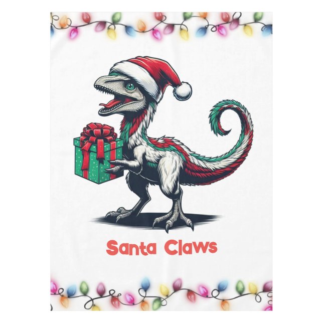 Mantel Navidades Santa hat raptor (Anverso)