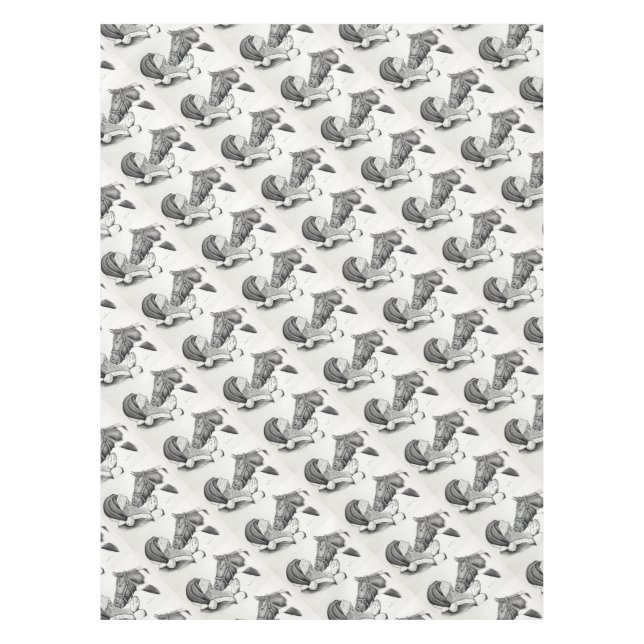 Mantel Navidades Santa y Paint Horse (Anverso)