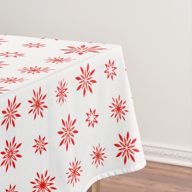 Mantel Navidades simples de patrón floral de invierno bla (In Situ)